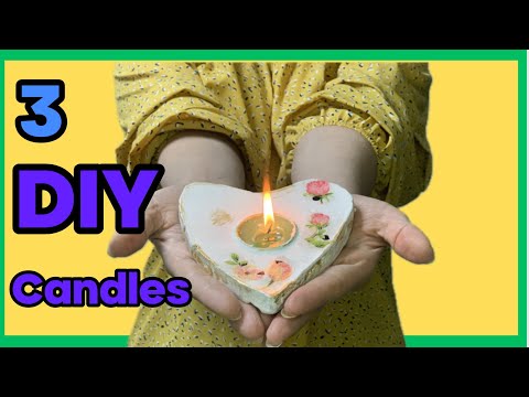 3 DIY Candle IDEAS || the result will surprise you || Candle making designs 🕯️🪔