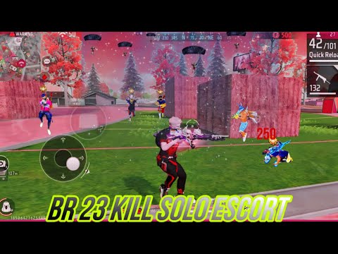 BR 23 kill solo escort FREE FIRE 🔥 Sv YouTube #br #23kills #solo #escrt #freefire #sv #youtubeshorts