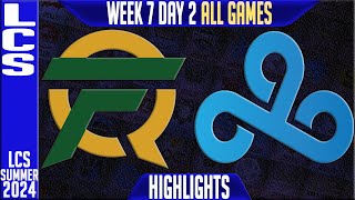 FLY vs C9 Highlights ALL GAMES | LCS W7D2 Summer 2024 | FlyQuest vs Cloud9 Week 7 Day 2