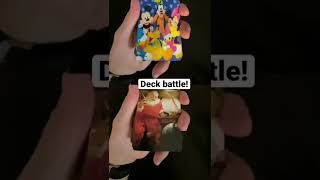 Cardistry asmr deck battle! Mickey Mouse vs Coca Cola playing cards! (Insane) #shorts