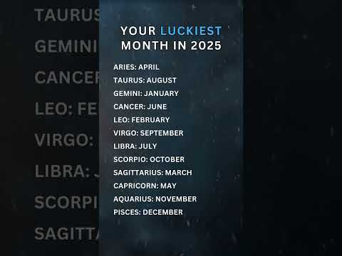 Your luckiest month in 2025 #astrology #zodiac