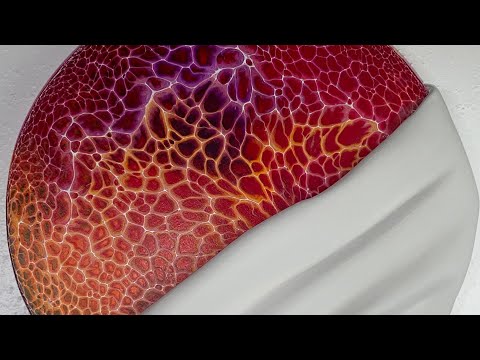 Gorgeous Peacock Pearl Cells & Structure | HOW TO COMBINE TEXTURE & STRUCTURE WITH FLUID ACRYLIC ART