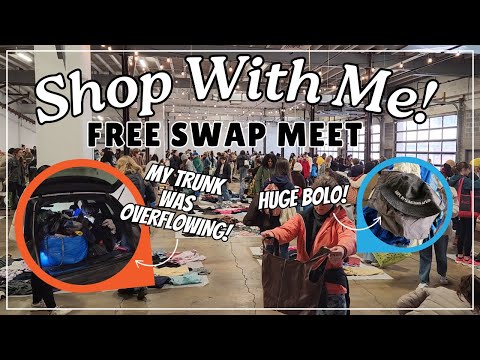 My BIGGEST Haul Ever! FREE Swap Meet | Come Thrift With Me to Resell Online #thrifting #reseller