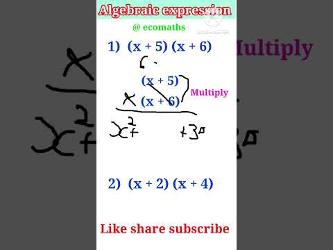 Multiplication of Algebraic expression / Algebraic expression class 8 #shorts