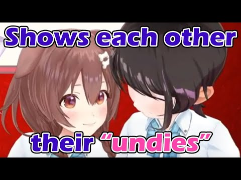 Subaru and Korone shows each other their "undies" while Okayu Mio be savages [hololive/ENG Sub]