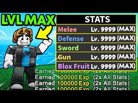 How To LEVEL UP FAST To MAX In Blox Fruits (Roblox)