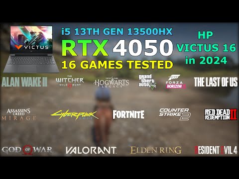 HP Victus 16 - i5 13th Gen 13500HX RTX 4050 - 16 Games Tested in 2024