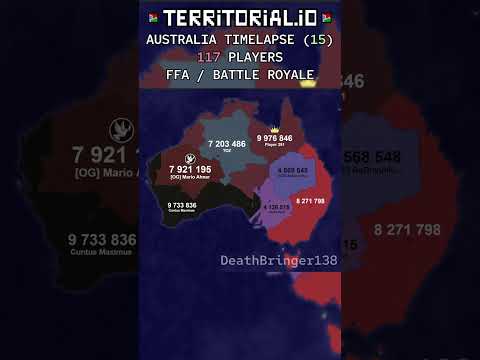 AUSTRALIA | BATTLE ROYALE | ⏰ 32x | Territorial.io Timelapse | #15 |  #territorialiotimelapse