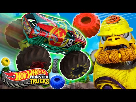 Hot Wheels Monster Trucks Smash and Crash Their Way Through Camp Crush Courses! 💥🏁 | Hot Wheels