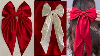 Hair bows / How to make a bow with long tail / long tail hair bows #hairbowtutorial #hairbows