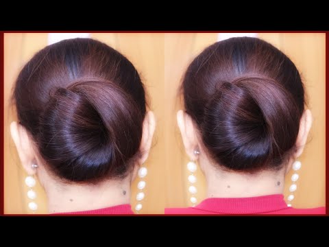 Best! Very easy bun hairstyle without clutcher | Cute Hairstyle For Long Hair | Juda Hairstyle Easy