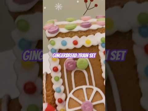 Baking construction fun - GINGERBREAD TRAIN #christmasbaking #christmascookingfun