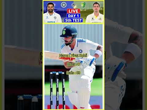 Kohli 5th Test vs Australia #trendingshorts #cricketmatch #bgt #wtc