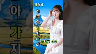 김유라 청춘아 가지마라 (휴대폰용) 작사 미소라 작곡 이충재 가사 설명란에 있습니다