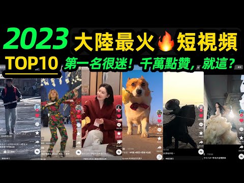 抖音2023最火🔥短視頻TOP10 ‼️第一名很迷，千萬點贊，就這❓【年度盤點】搞笑寵物｜顏值美女｜跳舞耍酷｜反差轉場｜網絡熱梗｜🎊片尾有彩蛋❗️