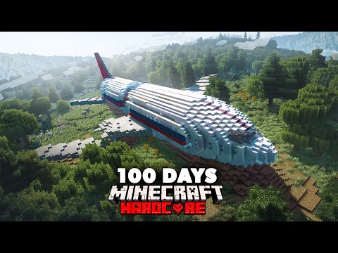 I Spent 100 Days in a Plane Crash in Hardcore Minecraft... Here's What Happened