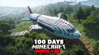 I Spent 100 Days in a Plane Crash in Hardcore Minecraft... Here's What Happened