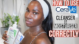 HOW TO USE CERAVE CLEANSER AND MOISTURIZER  TOGETHER| DEMO | SKINCARE ROUTINE