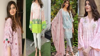 Summer lawn chikankari dress designs😱 | trendy chikankari suit ideas