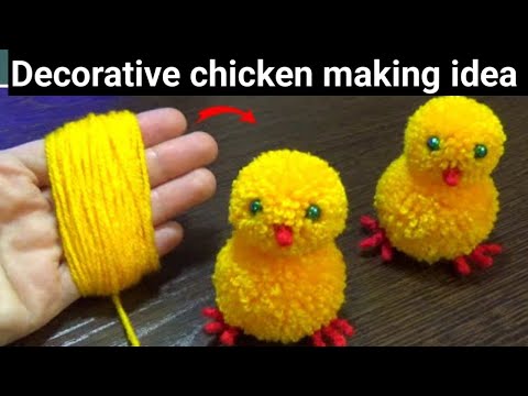 Woolen chicken making idea at home woolen crafts unique home decoration ideas at home 5mins crafts