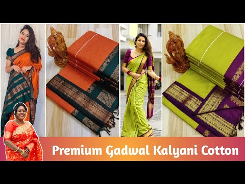 Premium Gadwal Kalyani Cotton Saree | Gadwal Saree | SUJATA'S COLLECTION