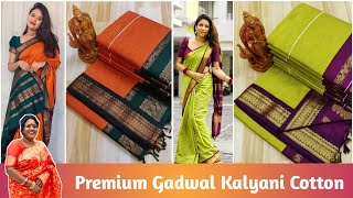 Premium Gadwal Kalyani Cotton Saree | Gadwal Saree | SUJATA'S COLLECTION