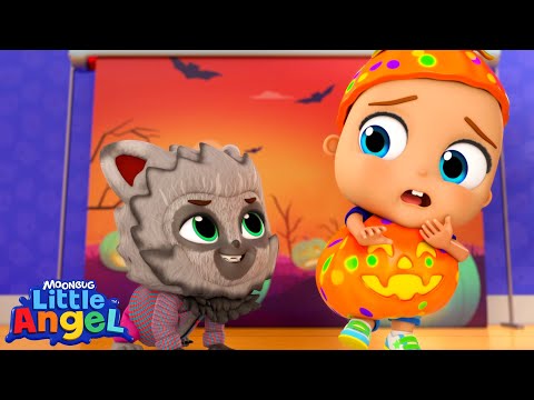 Halloween With Baby John And His Friends 👻 | Little Angel | Nursery Rhymes