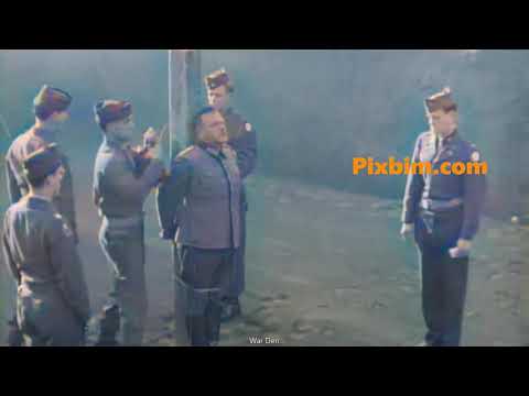 WW2 1st Color General Anton Dostler's WW2 Firing Squad Execution U.S.  Army! World War 2 Executions!