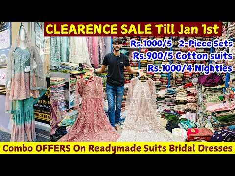 CLEARENCE SALE Till 1st Jan 2025 Dhamaka Combo OFFERS On Readymade Suits Bridal Dresses Sarees