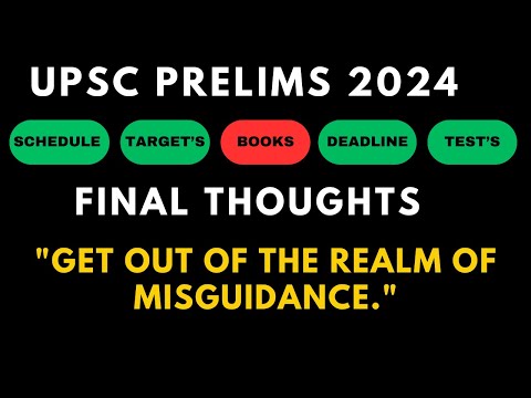 UPSC Prelims 2024 Strategy || FINAL SCHEDULE FOR PRELIMS 2024 ||