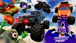 Monster Jam INSANE Racing, Freestyle and High Speed Jumps #72 | BeamNG Drive | Grave Digger