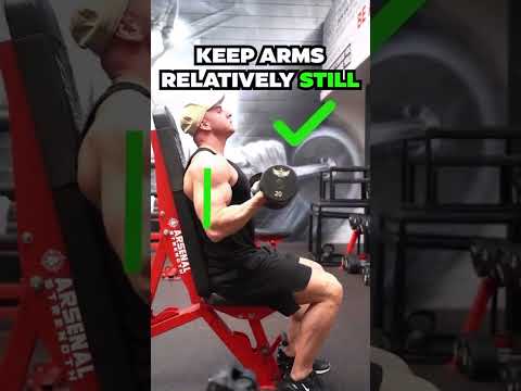 Don’t move your elbows (too much) during a bicep curl as your front deltoids will take over! ❌