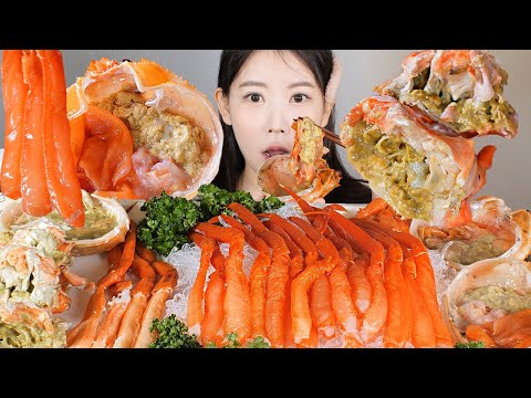 말랑 쫄깃 허물 벗은 홑게🦀 연지홍게 홑게 먹방 Raw soft snow crab [eating show] mukbang korean food