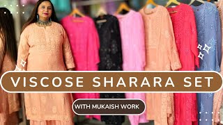 Beautiful Viscose ShararaSet with Mukaish l Party Wear Collection, Primium Quality #viscosekurti #yt