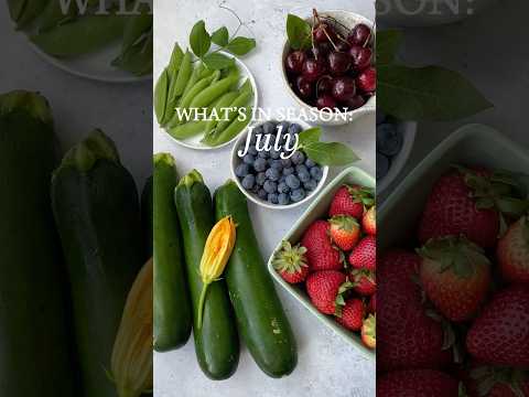 Here’s what’s in season in July: 🫐Blueberries🍓Strawberries💚Zucchini🍒Cherries🫛Snap peas