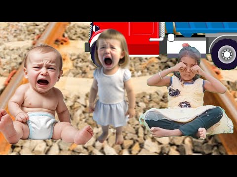 Yellow pacman run to boy,girl,and truck,tractor,jcb,sakuter, funny vfx video #cartoondikho #trending