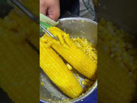 Most Satisfying Corn Peeling #streetfood #shorts