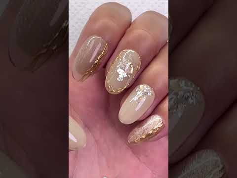 【100均】手に馴染むアイボリーネイル#nails #nailart #naildesigns #ネイル