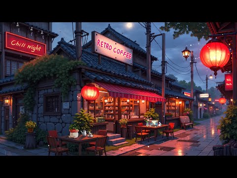 Enjoying in Cafe Lofi Night ~ Chill lo-fi hip hop radio with Traditonal Japan Cafe ~ Lofi Vibes