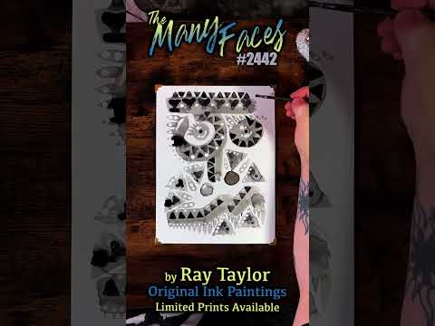 #2442 The Many Faces 2024 Collection: Ink Painting Process Timelapse with Ray Taylor