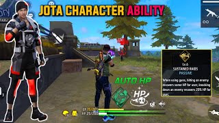 FREE FIRE JOTA CHARACTER ABILITY TEST | JOTA CHARACTER ABILITY