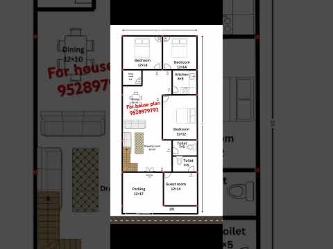 3bhk with guest room #houseplancreator #housedesign #homeplanideas